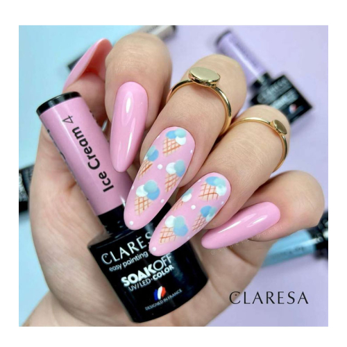 Claresa - Semi-permanent nail polish Soak off - 04: Ice Cream