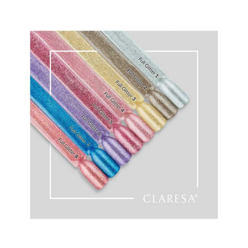 Claresa - Semi-permanent nail polish Soak off - 08: Full Glitter