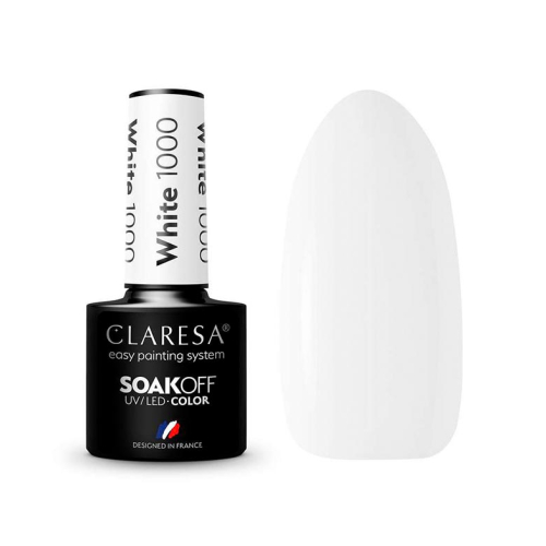 Claresa - Semi-permanent nail polish Soak off - 1000: White