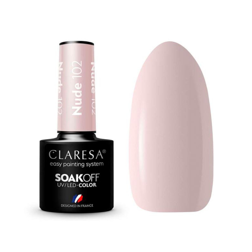 Claresa - Semi-permanent nail polish Soak off - 102: Nude