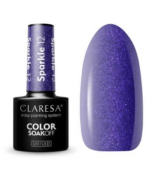 Claresa - Semi-permanent nail polish Soak off - 12: Sparkle