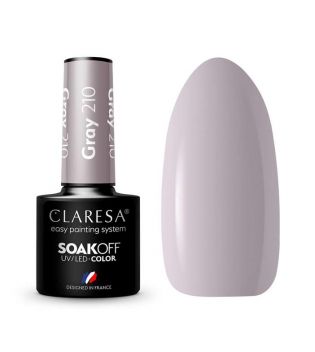Claresa - Semi-permanent nail polish Soak off - 210: Gray