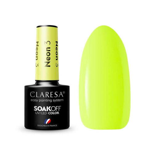 Claresa - Semi-permanent nail polish Soak off - 3: Neon