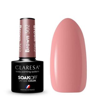 Claresa - Semi-permanent nail polish Soak off - 302: Brown