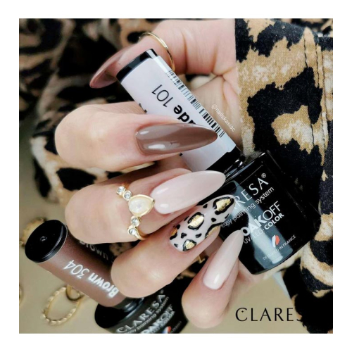 Claresa - Semi-permanent nail polish Soak off - 304: Brown
