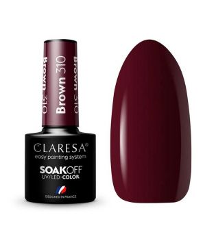 Claresa - Semi-permanent nail polish Soak off - 310: Brown