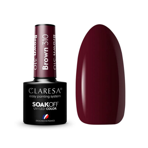 Claresa - Semi-permanent nail polish Soak off - 310: Brown