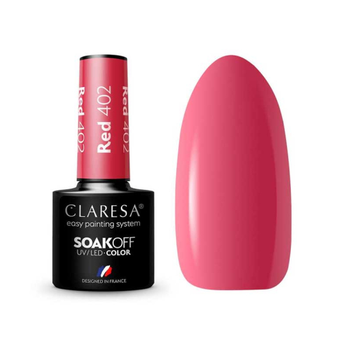 Claresa - Semi-permanent nail polish Soak off - 402: Red