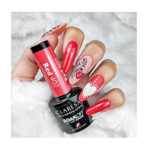 Claresa - Semi-permanent nail polish Soak off - 402: Red
