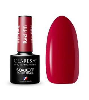 Claresa - Semi-permanent nail polish Soak off - 418: Red