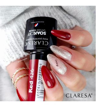 Claresa - Semi-permanent nail polish Soak off - 426: Red