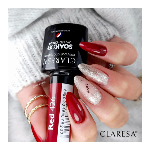 Claresa - Semi-permanent nail polish Soak off - 426: Red