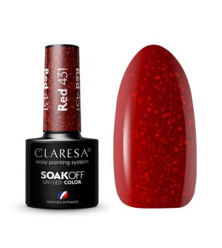 Claresa - Semi-permanent nail polish Soak off - 431: Red