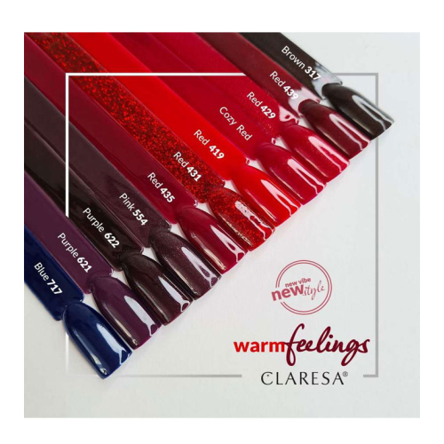 Claresa - Semi-permanent nail polish Soak off - 431: Red