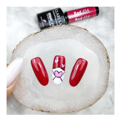 Claresa - Semi-permanent nail polish Soak off - 434: Red