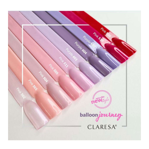 Claresa - Semi-permanent nail polish Soak off - 501: Pink