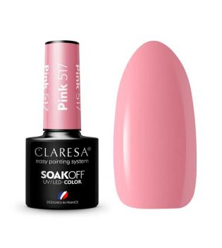 Claresa - Semi-permanent nail polish Soak off - 517: Pink