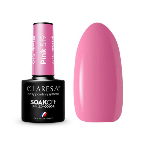 Claresa - Semi-permanent nail polish Soak off - 519: Pink