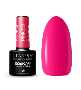 Claresa - Semi-permanent nail polish Soak off - 531: Pink