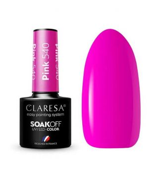 Claresa - Semi-permanent nail polish Soak off - 540: Pink