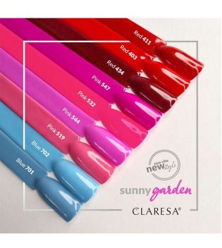 Claresa - Semi-permanent nail polish Soak off - 544: Pink