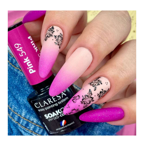 Claresa - Semi-permanent nail polish Soak off - 549: Pink