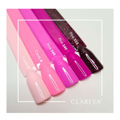 Claresa - Semi-permanent nail polish Soak off - 549: Pink