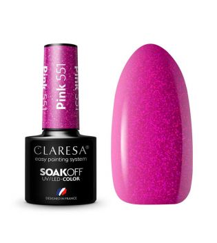 Claresa - Semi-permanent nail polish Soak off - 551: Pink