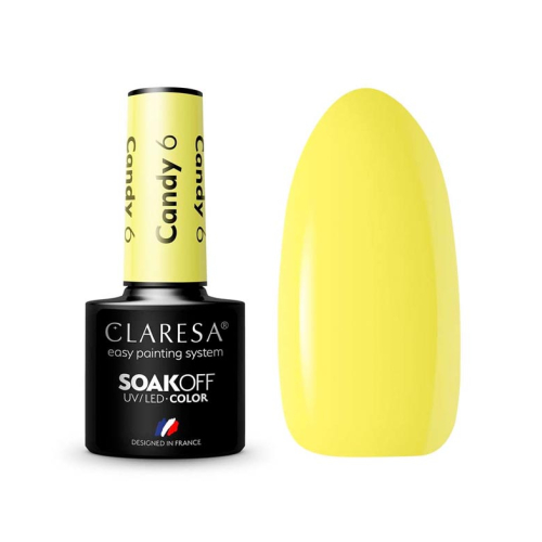 Claresa - Semi-permanent nail polish Soak off - 6: Candy