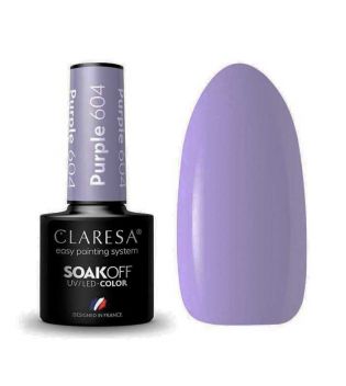 Claresa - Semi-permanent nail polish Soak off - 604: Purple