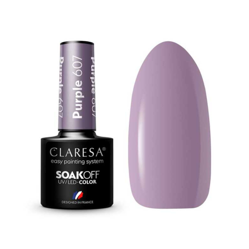 Claresa - Semi-permanent nail polish Soak off - 607: Purple