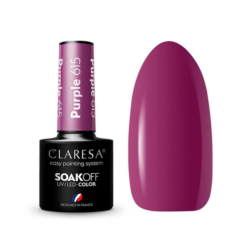 Claresa - Semi-permanent nail polish Soak off - 615:  Purple