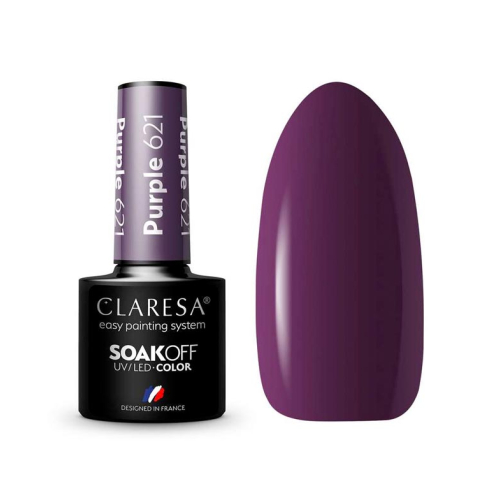 Claresa - Semi-permanent nail polish Soak off - 621: Purple