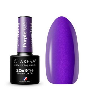 Claresa - Semi-permanent nail polish Soak off - 626: Purple