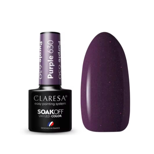 Claresa - Semi-permanent nail polish Soak off - 630: Purple