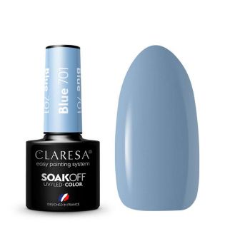 Claresa - Semi-permanent nail polish Soak off - 701: Blue