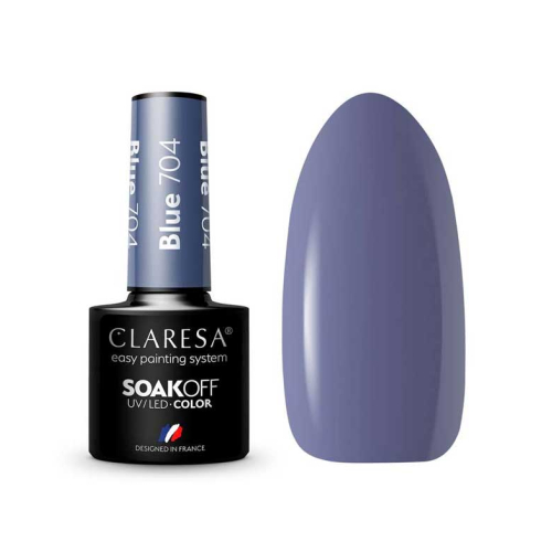 Claresa - Semi-permanent nail polish Soak off - 704: Blue