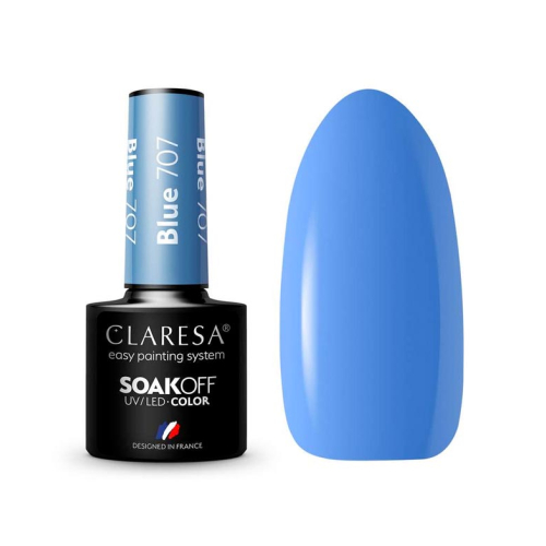 Claresa - Semi-permanent nail polish Soak off - 707: Blue
