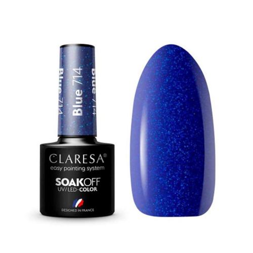 Claresa - Semi-permanent nail polish Soak off - 714: Blue