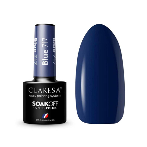 Claresa - Semi-permanent nail polish Soak off - 717: Blue