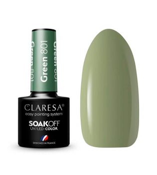Claresa - Semi-permanent nail polish Soak off - 801: Green