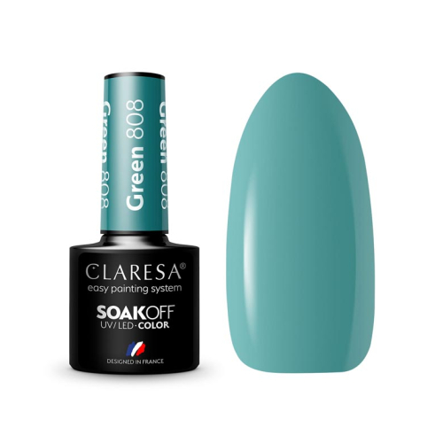 Claresa - Semi-permanent nail polish Soak off - 808: Green