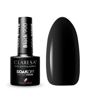 Claresa - Semi-permanent nail polish Soak off - 900: Black