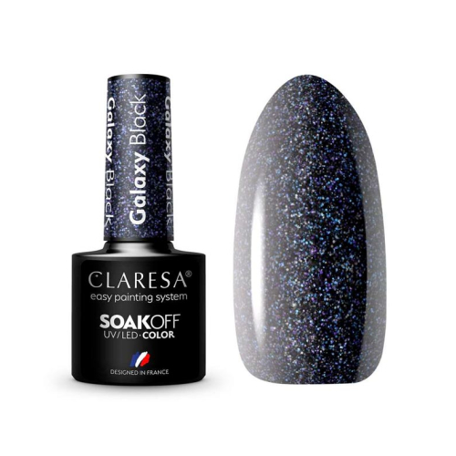 Claresa - Semi-permanent nail polish Soak off - Galaxy Black