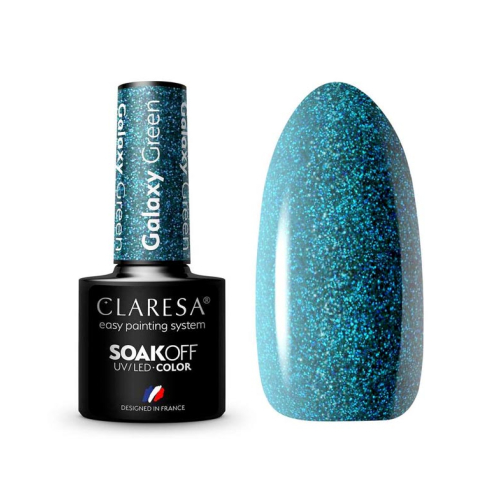 Claresa - Semi-permanent nail polish Soak off - Galaxy Green