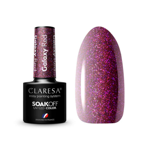 Claresa - Semi-permanent nail polish Soak off - Galaxy Red