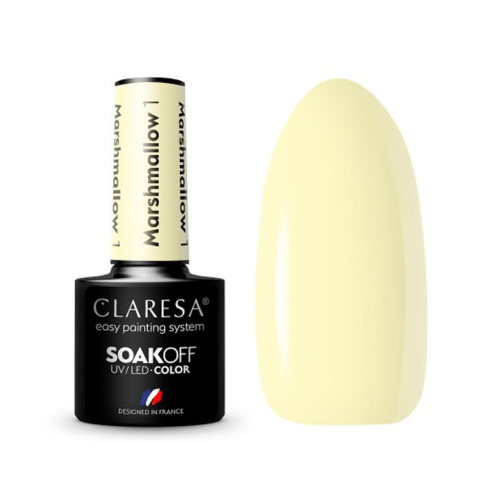 Claresa - Semi-permanent nail polish Soak off Marshmallow - 01