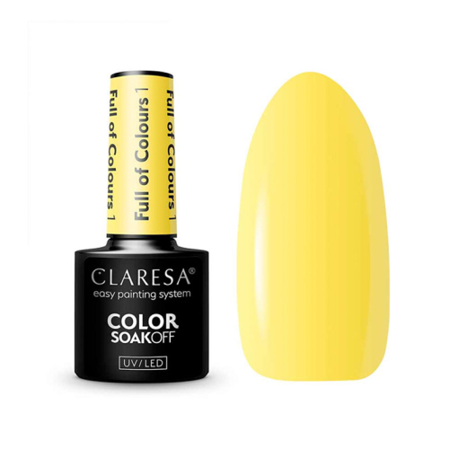 Claresa - *Full of Colours* - Semi-permanent nail polish Soak off - 01
