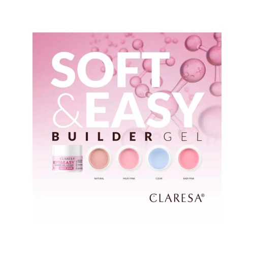 Claresa - Builder gel Soft & Easy - Baby pink - 45 g