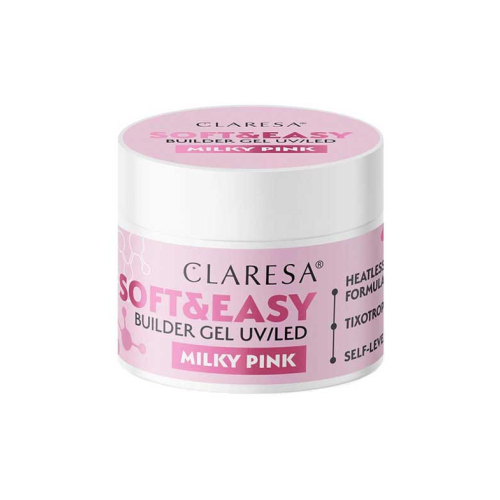Claresa - Builder gel Soft & Easy - Milky pink - 45 g